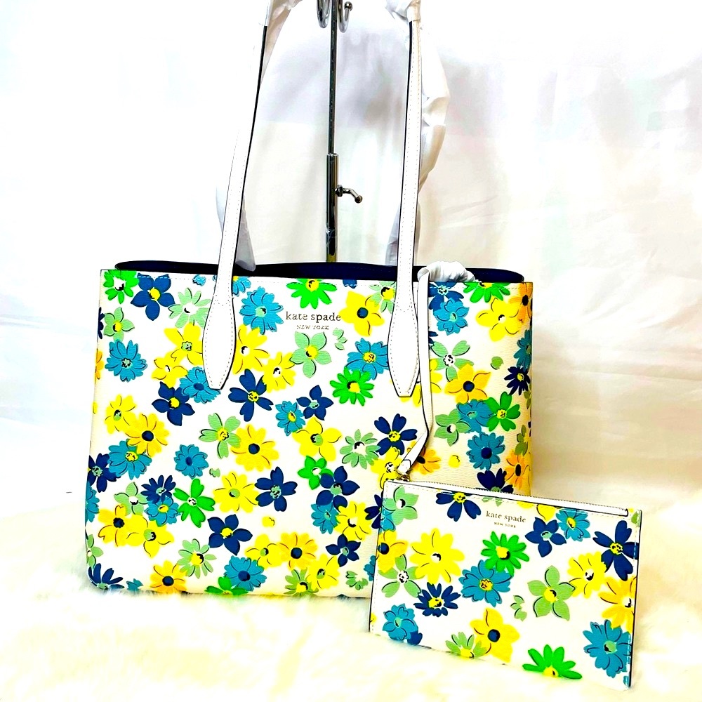 NWT Kate Spade All day Floral Medley Large  Tote with wristlet and dust bag - Picture 2 of 13